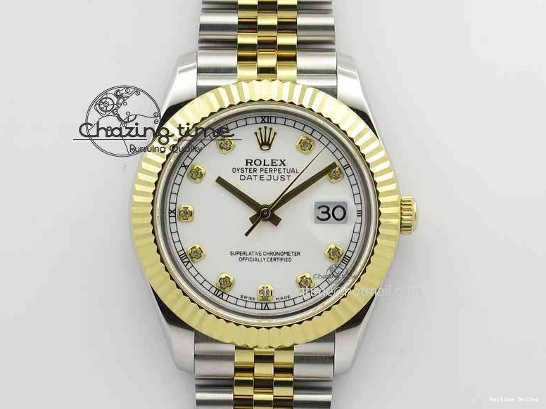 0113 DateJust II 41mm SS YG BP Maker Best Edition White Diam Dial On Jubilee Bracelet A ModernLook 3663